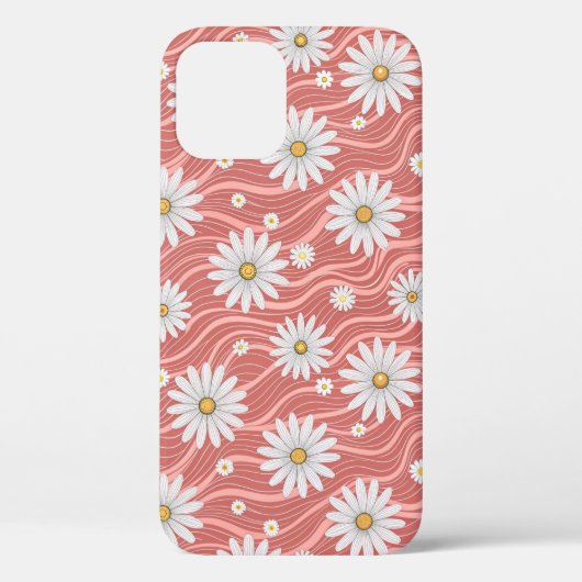 Wavy Pink Daisies Case-Mate iPhone Case (Achterkant)