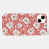 Wavy Pink Daisies Case-Mate iPhone Case (Achterkant (horizontaal))