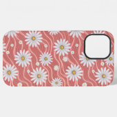 Wavy Pink Daisies iPhone Hoesje (Achterkant horizontaal)