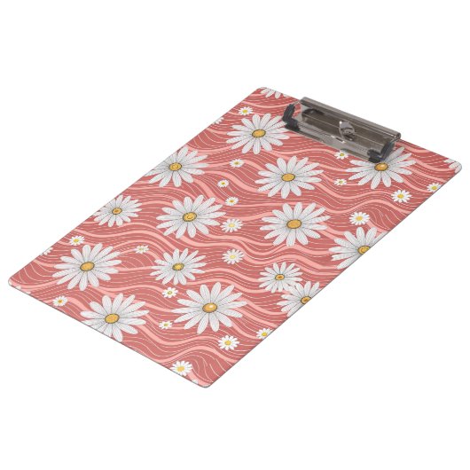 Wavy Pink Daisies Klembord (Gekanteld)