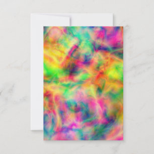 Wavy Psychedelic Blank Invitation Kaart