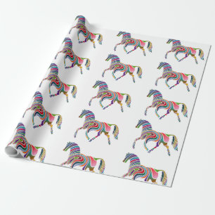 WAVY RAINBOW HORSE CADEAUPAPIER