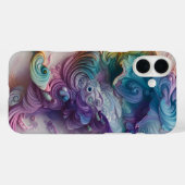 Wavy Rainbow Pastels AI Art Case-Mate iPhone Case (Achterkant (horizontaal))