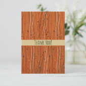 Wavy Red Stripes: moderne Japanse Abstracte kunst Bedankkaart (Staand voorkant)