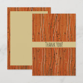 Wavy Red Stripes: moderne Japanse Abstracte kunst Bedankkaart (Voorkant / Achterkant)