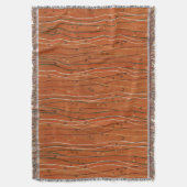 Wavy Red Stripes: moderne Japanse Abstracte kunst Deken (Voorkant Verticaal)