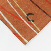 Wavy Red Stripes: moderne Japanse Abstracte kunst Fleece Deken (Hoek)