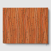 Wavy Red Stripes: moderne Japanse Abstracte kunst Gastenboek (Achterkant)