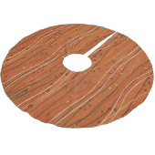 Wavy Red Stripes: moderne Japanse Abstracte kunst Kerstboom Rok (Gekanteld)