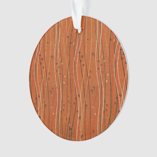 Wavy Red Stripes: moderne Japanse Abstracte kunst Ornament (voorkant)