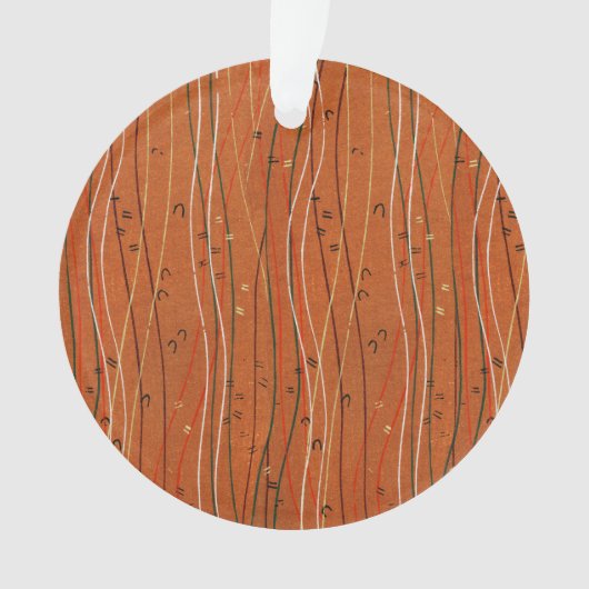 Wavy Red Stripes: moderne Japanse Abstracte kunst Ornament (voorkant)