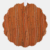 Wavy Red Stripes: moderne Japanse Abstracte kunst Ornament Kaart (Achterkant)