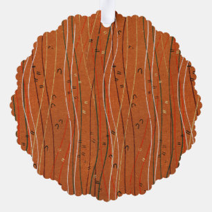 Wavy Red Stripes: moderne Japanse Abstracte kunst Ornament Kaart