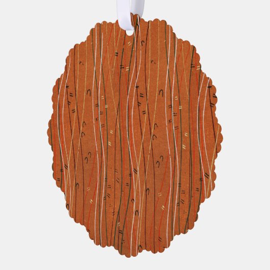 Wavy Red Stripes: moderne Japanse Abstracte kunst Ornament Kaart (Links)