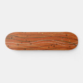 Wavy Red Stripes: moderne Japanse Abstracte kunst Skateboard (Horizontaal)