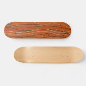 Wavy Red Stripes: moderne Japanse Abstracte kunst Skateboard (Horizontaal)