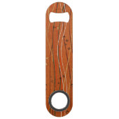 Wavy Red Stripes: moderne Japanse Abstracte kunst Speed Flessenopener (Achterkant)