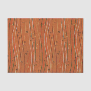 Wavy Red Stripes: moderne Japanse Abstracte kunst Tissuepapier