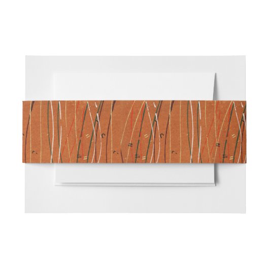 Wavy Red Stripes: moderne Japanse Abstracte kunst Uitnodigingen Wikkel (Voorkant Voorbeeld)