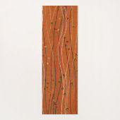 Wavy Red Stripes: moderne Japanse Abstracte kunst Yogamat (Achterkant)