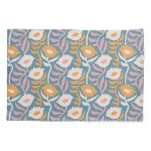  Wavy Retro Groovy Pastel Floral Pattern Kussensloop (Achterkant)