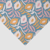  Wavy Retro Groovy Pastel Floral Pattern Tissuepapier (Detail)