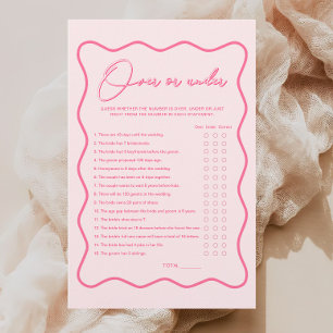Wavy roze Vrijgezellenfeest over onder spel