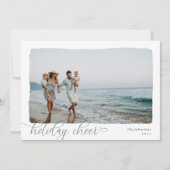 Wavy | Simple Carte photo de fête horizontale (Devant)