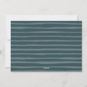 Wavy | Simple Carte photo de fête horizontale (Dos)