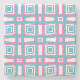 Wavy Square Limestone Onderzetters