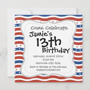 Wavy Stars en Stripes Patroon Kaart
