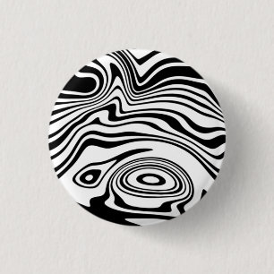 Wavy Stripe Zwart-witte Button