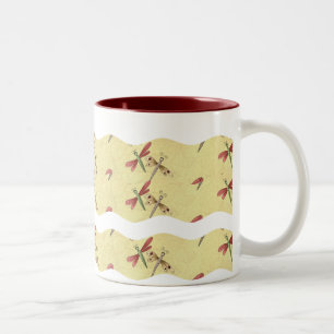 Wavy Stripes - Dragonfly-vertraging: koffie-Mok Tweekleurige Koffiemok