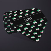 Wavy Syria Flag Pattern  Stropdas