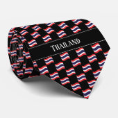 Wavy Thailand Flag Pattern  Stropdas (Opgerold)