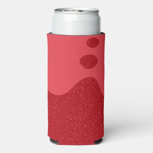 Wavy Tomato Red Custom Can Cooler (Seltzer Achterkant)