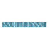 Wavy Turquoise en White Stripes Lint (Voorkant)