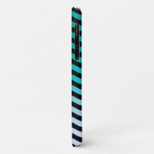 Wavy Turquoise Stripes Case-Mate iPhone Case (Achterkant/links)