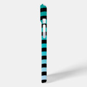 Wavy Turquoise Stripes Pattern Case-Mate iPhone Case (Achterkant / Links)