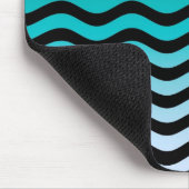 Wavy Turquoise Stripes Pattern Muismat (Hoek)
