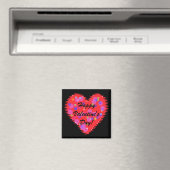Wavy Valentine's Day Heart and Circles Magnet (In Situ (Lave-vaisselle))
