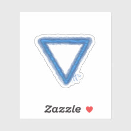 Wavy Water Element Alchemy Symbool Aangepast Sticker