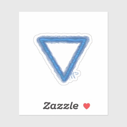 Wavy Water Element Alchemy Symbool Aangepast Sticker (Vel)