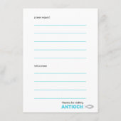 Wavy Waters Jesus Fish Visitor Kaart (Achterkant)