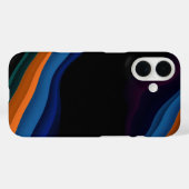 Wavy Waves: een minimalistisch Abstract Case-Mate iPhone Case (Achterkant (horizontaal))