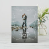 Wavy Wedding Photo Save the Date (Debout devant)