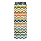 Wavy Zigzag Multicolor Pattern Thermosbeker (Achterkant)