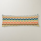 Wavy Zigzag Multicolored Pattern Lichaamskussen (Achterkant)