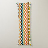Wavy Zigzag Multicolored Pattern Lichaamskussen (Voorkant Verticaal)