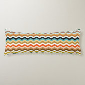 Wavy Zigzag Multicolored Pattern Lichaamskussen (Voorkant)